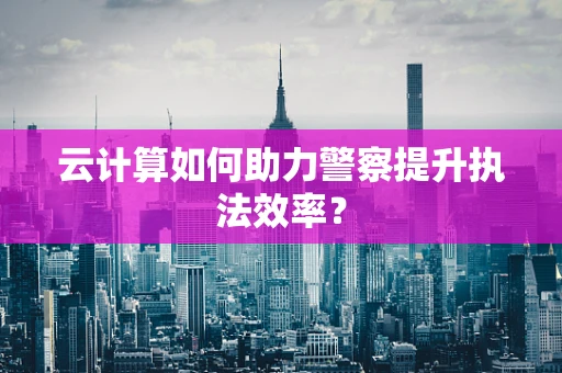 云计算如何助力警察提升执法效率？