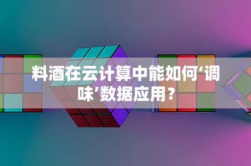 料酒在云计算中能如何‘调味’数据应用？