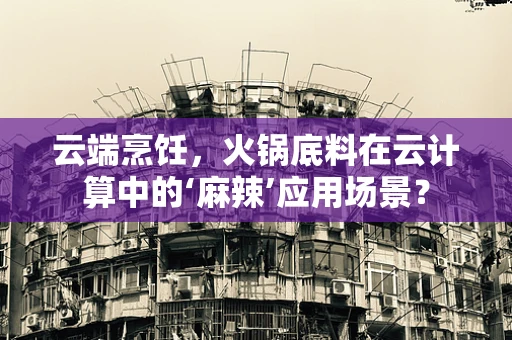 云端烹饪，火锅底料在云计算中的‘麻辣’应用场景？