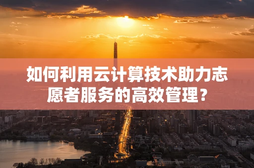 如何利用云计算技术助力志愿者服务的高效管理？
