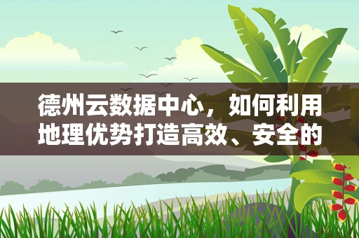 德州云数据中心，如何利用地理优势打造高效、安全的云计算服务？