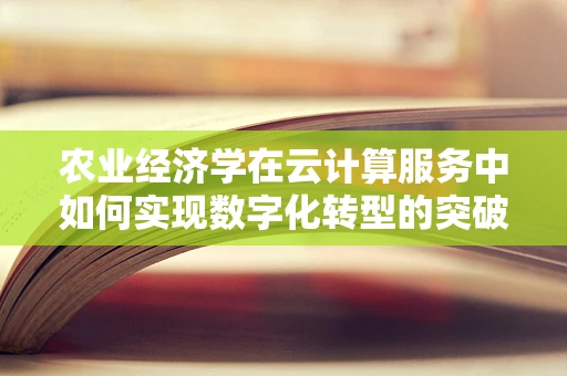 农业经济学在云计算服务中如何实现数字化转型的突破？