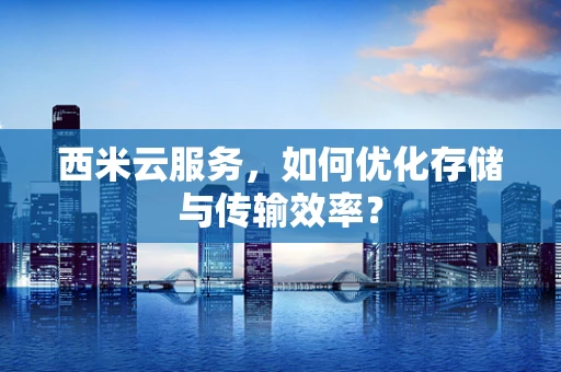 西米云服务，如何优化存储与传输效率？
