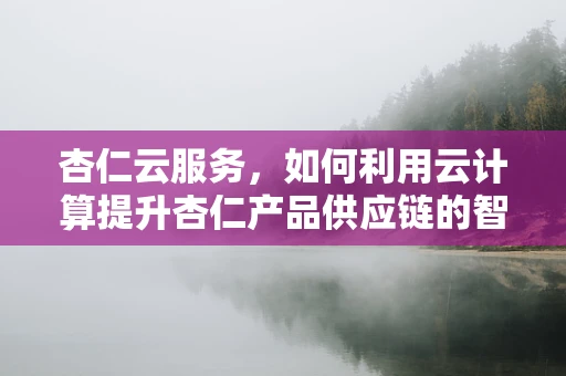 杏仁云服务，如何利用云计算提升杏仁产品供应链的智能化？