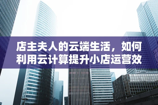 店主夫人的云端生活，如何利用云计算提升小店运营效率？