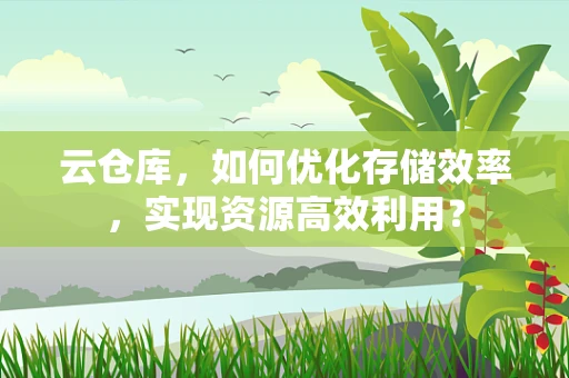云仓库，如何优化存储效率，实现资源高效利用？