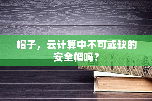 帽子，云计算中不可或缺的安全帽吗？