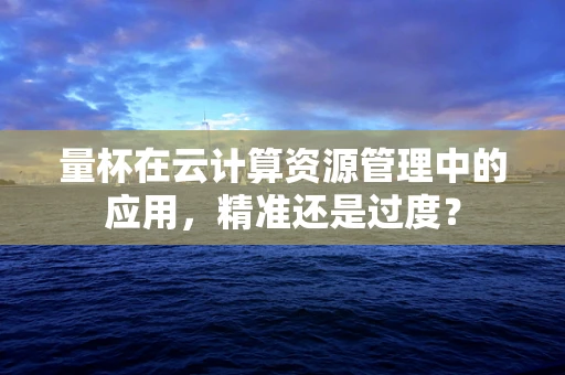 量杯在云计算资源管理中的应用，精准还是过度？