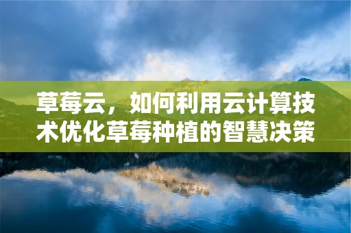 草莓云，如何利用云计算技术优化草莓种植的智慧决策？