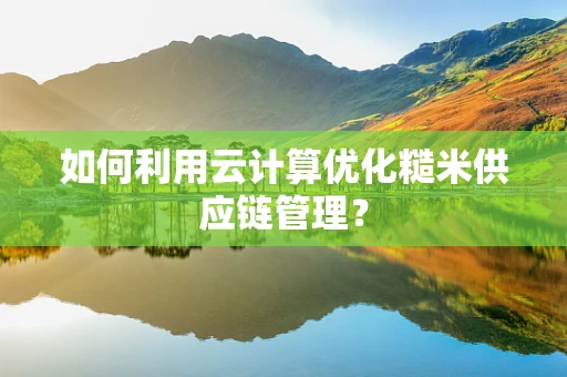 如何利用云计算优化糙米供应链管理？