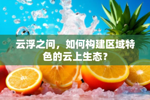 云浮之问，如何构建区域特色的云上生态？