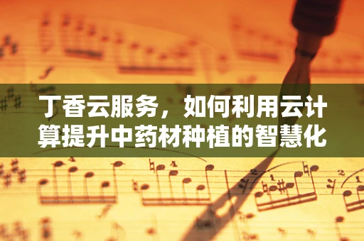 丁香云服务，如何利用云计算提升中药材种植的智慧化水平？