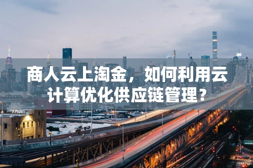 商人云上淘金，如何利用云计算优化供应链管理？