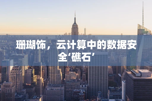 珊瑚饰，云计算中的数据安全‘礁石’