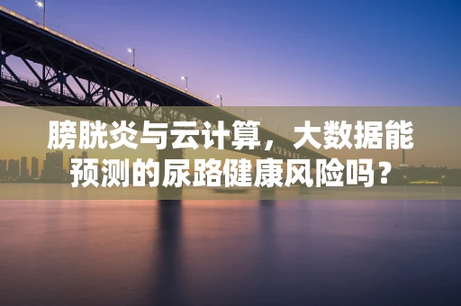 膀胱炎与云计算，大数据能预测的尿路健康风险吗？