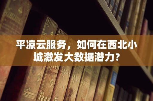 平凉云服务，如何在西北小城激发大数据潜力？