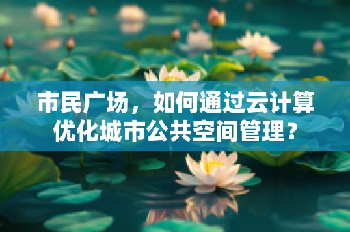 市民广场，如何通过云计算优化城市公共空间管理？
