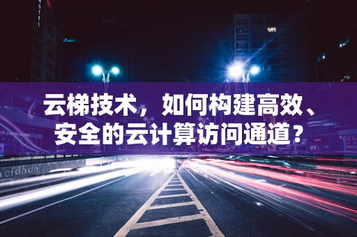 云梯技术，如何构建高效、安全的云计算访问通道？