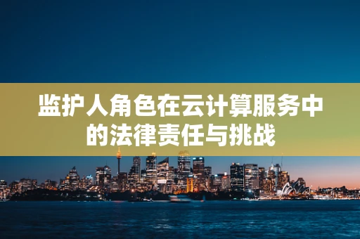 监护人角色在云计算服务中的法律责任与挑战