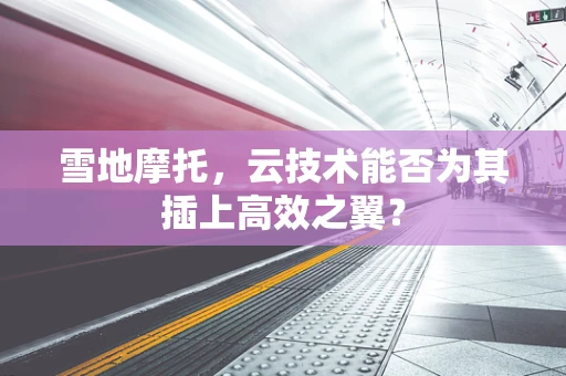 雪地摩托，云技术能否为其插上高效之翼？