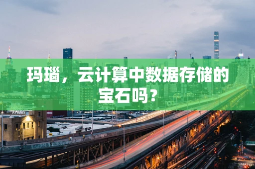 玛瑙，云计算中数据存储的宝石吗？