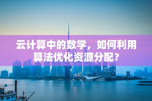 云计算中的数学，如何利用算法优化资源分配？