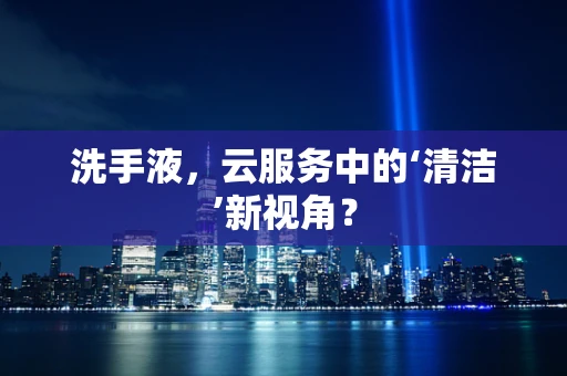 洗手液，云服务中的‘清洁’新视角？