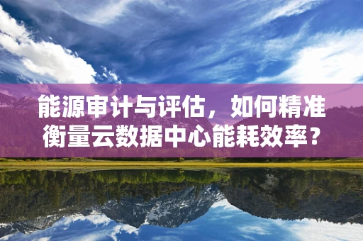 能源审计与评估，如何精准衡量云数据中心能耗效率？