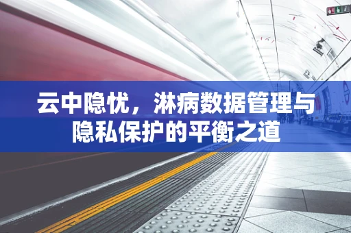 云中隐忧，淋病数据管理与隐私保护的平衡之道