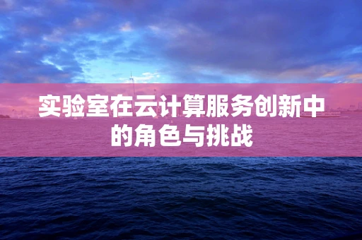 实验室在云计算服务创新中的角色与挑战