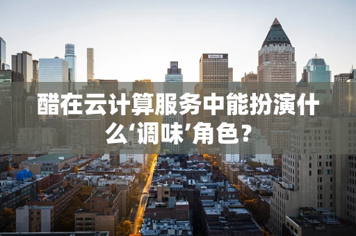 醋在云计算服务中能扮演什么‘调味’角色？