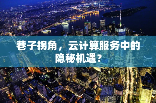 巷子拐角，云计算服务中的隐秘机遇？