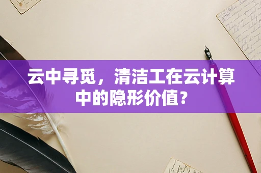 云中寻觅，清洁工在云计算中的隐形价值？