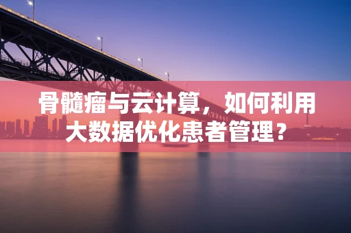 骨髓瘤与云计算，如何利用大数据优化患者管理？