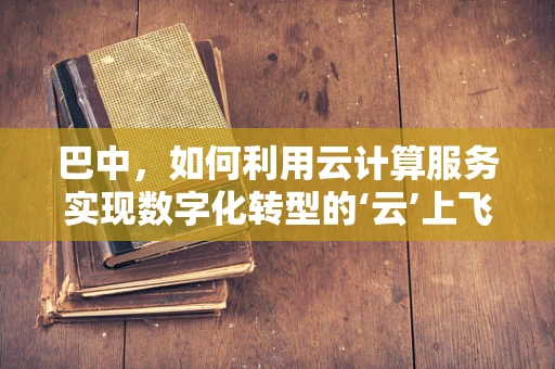 巴中，如何利用云计算服务实现数字化转型的‘云’上飞跃？