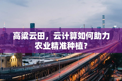 高粱云田，云计算如何助力农业精准种植？