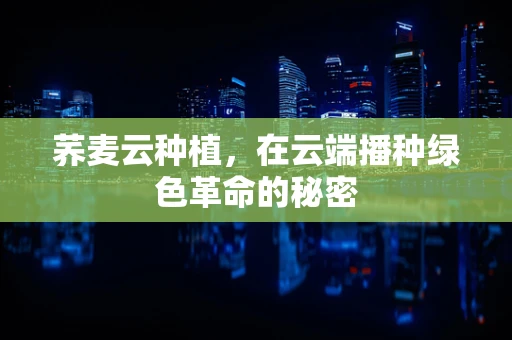 荞麦云种植，在云端播种绿色革命的秘密
