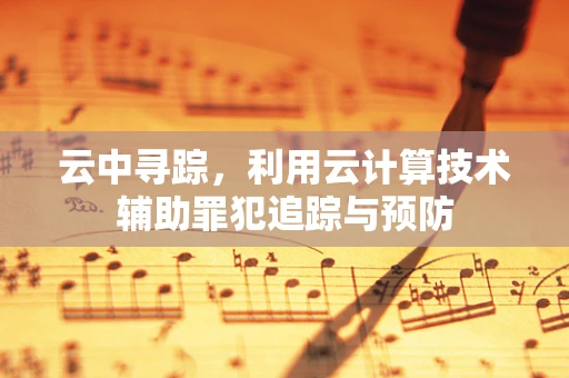 云中寻踪，利用云计算技术辅助罪犯追踪与预防