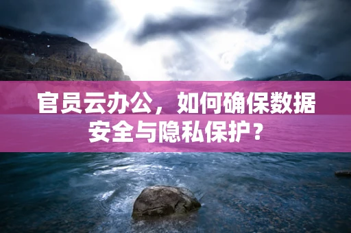 官员云办公，如何确保数据安全与隐私保护？