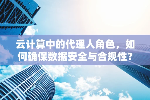 云计算中的代理人角色，如何确保数据安全与合规性？