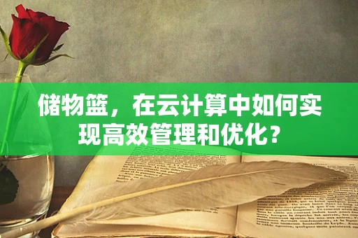 储物篮，在云计算中如何实现高效管理和优化？