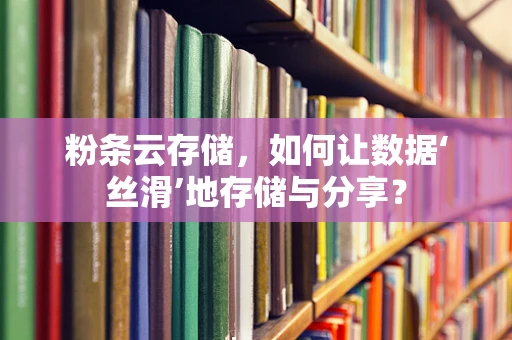 粉条云存储，如何让数据‘丝滑’地存储与分享？