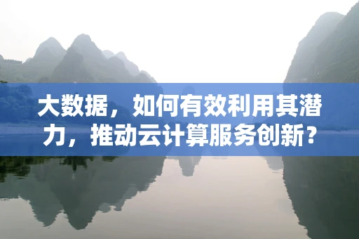 大数据，如何有效利用其潜力，推动云计算服务创新？