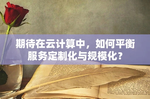 期待在云计算中，如何平衡服务定制化与规模化？