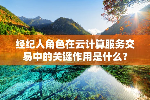 经纪人角色在云计算服务交易中的关键作用是什么？