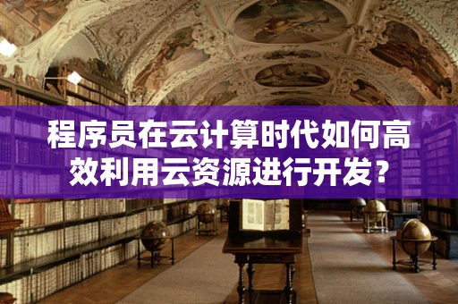 程序员在云计算时代如何高效利用云资源进行开发？