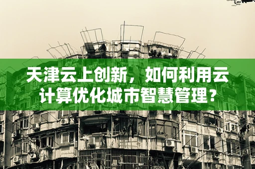 天津云上创新，如何利用云计算优化城市智慧管理？
