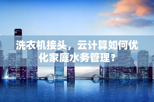 洗衣机接头，云计算如何优化家庭水务管理？